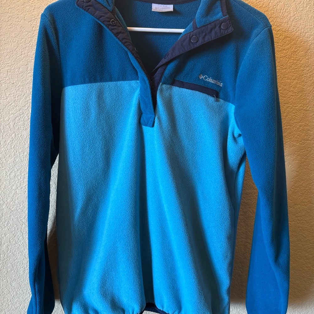 Columbia Teal and Aqua Fleece Jacket
